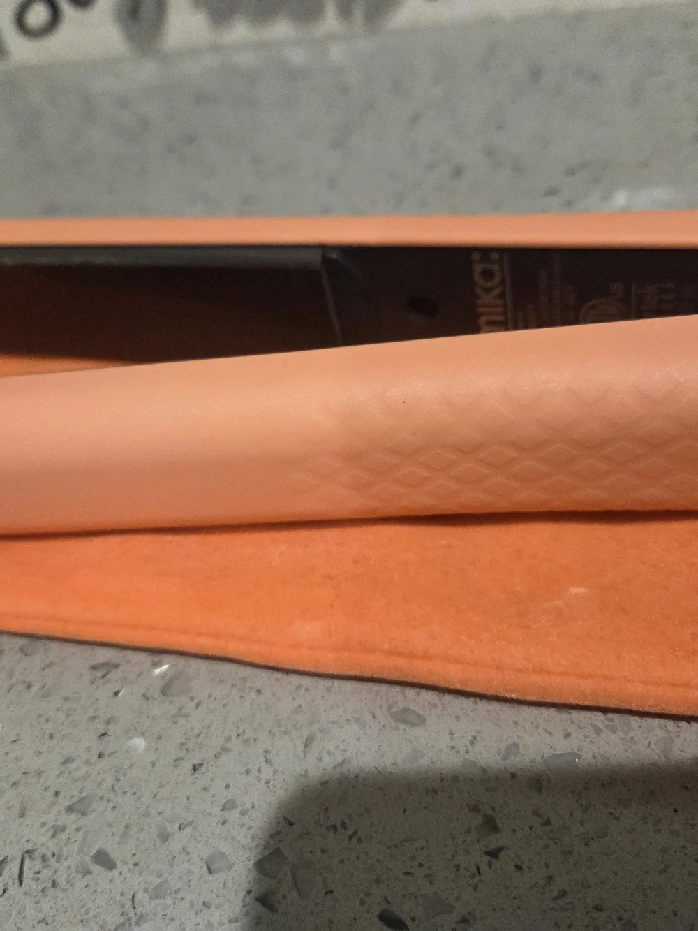 amika Mini Flat Iron in Peach-Orange